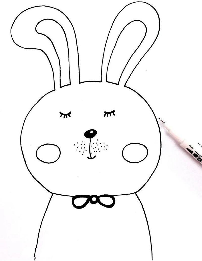 小兔子儿童美术作品