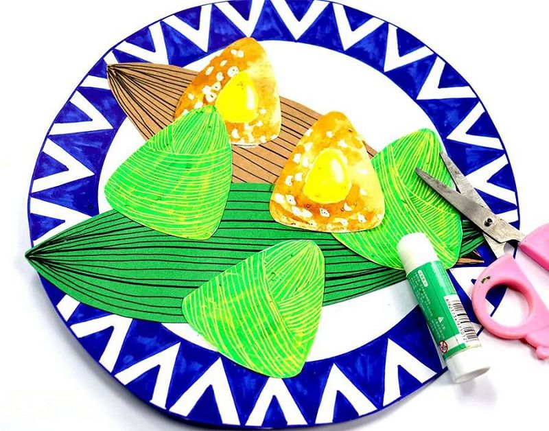 端午节吃粽子创意美术