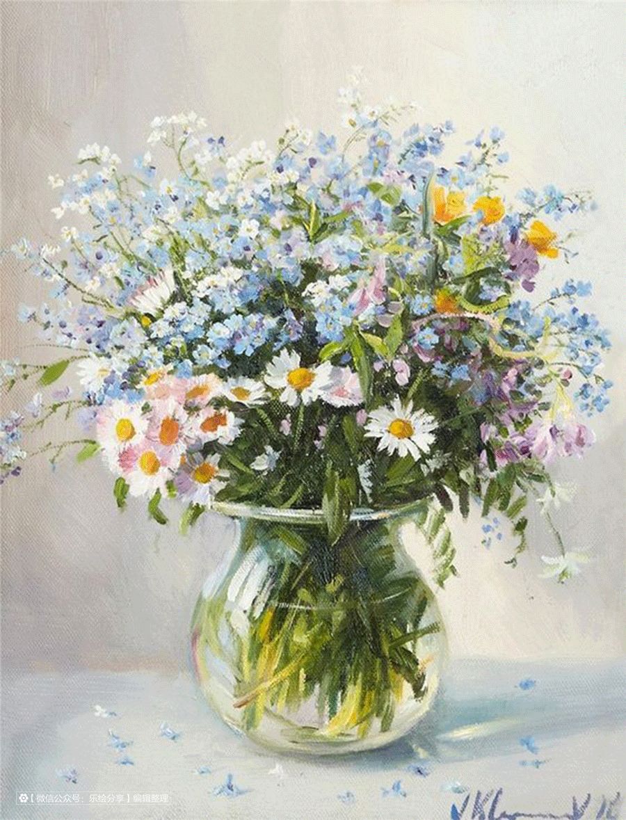宫洪磊油画作品花与花瓶的静物之美 4 艺术绘画 设计秀高手