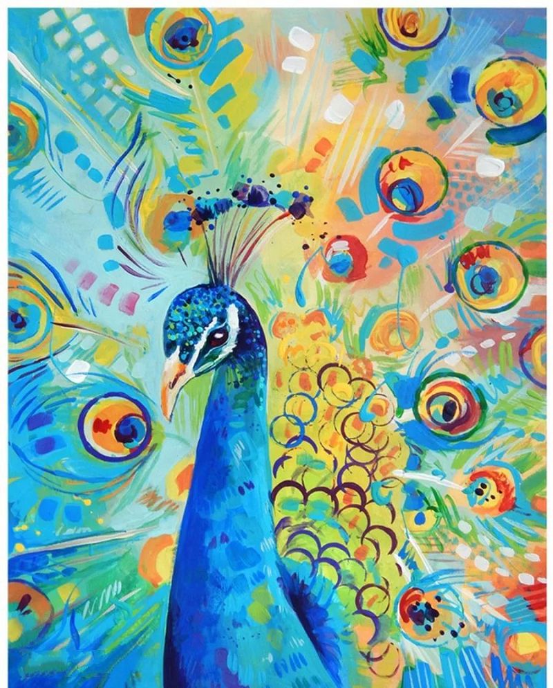 加拿大艺术家《丙烯的缤纷色彩》的绘画作品